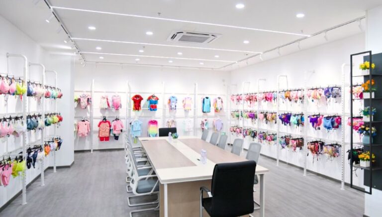 unijoy swimwear manufacturer show room